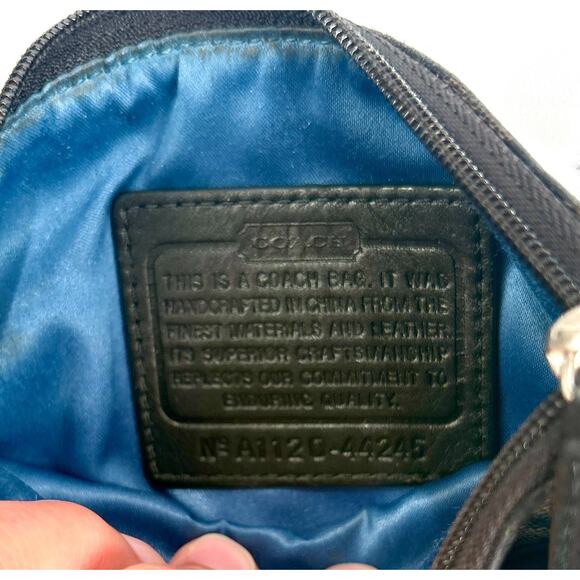 COACH Madison OP Art Signature Logo Black Silver Crossbody Bag Purse - Picture 4 of 12